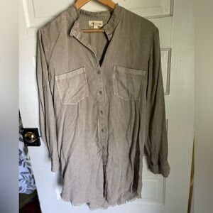 Cloth & Stone Anthropologie Long Sleeve Shirt Dress